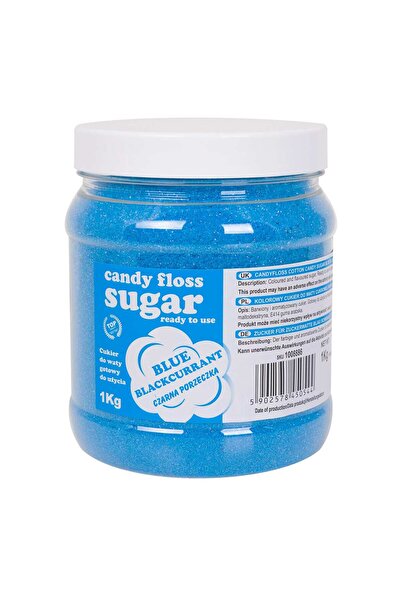 GSG24 Zahăr colorat pentru vată de zahăr, albastru, aromă de coacăze negre, 1kg