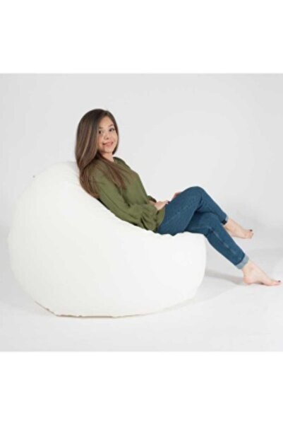 Pufrelax Fotoliu Relaxo Xl, Material Piele Ecologică - Alb