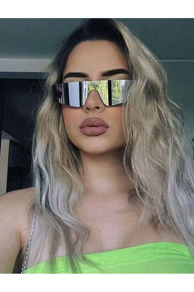 La Saade Y2K Punk Unisex Metalic Rimless Sunglasses