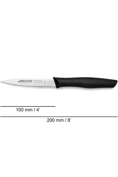 ARCOSS Cuțit zimțat NOVA pentru curățarea fructelor și legumelor, lungime 100/211 mm