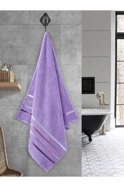 Karna Home Σετ μπαλέτου 4 βαμβακερών πετσετών Ευρεία επιλογή χρωμάτων 70x140