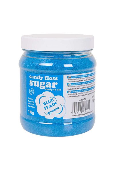 GSG24 Zahăr colorat pentru vată de zahăr, aromă naturală de vată de zahăr, albastru, 1 kg