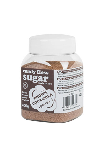 GSG24 Zahăr colorat din vată de zahăr, brun, aromă de Coca-Cola, 400g