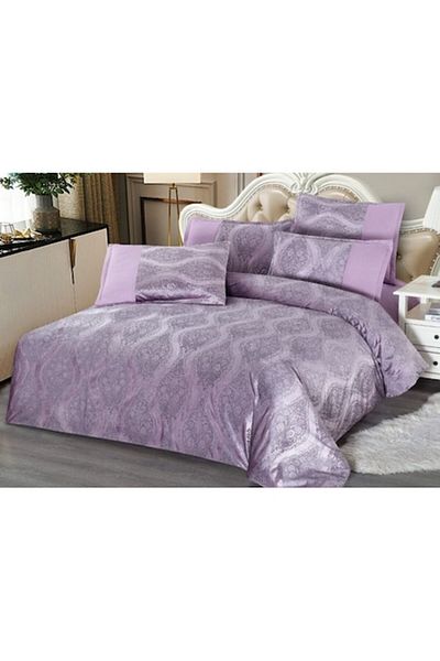 OEM Double Bed Sheets, Velvet, 6 Pieces, 2 Persons, Uni, 230x250cm, Lilac