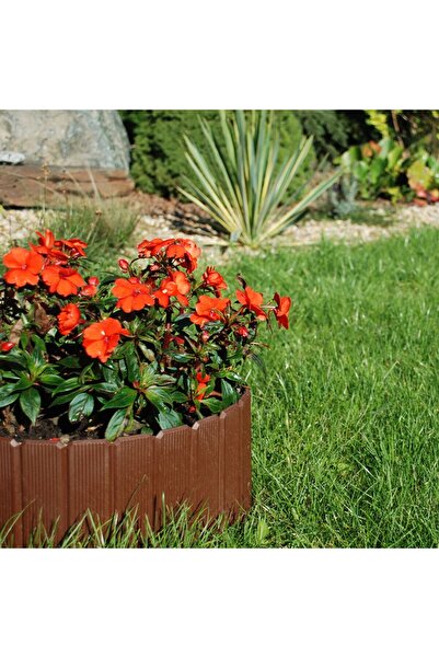 PROCART Garden palisade, decorative fence 24x100 cm, hidden joints, brown