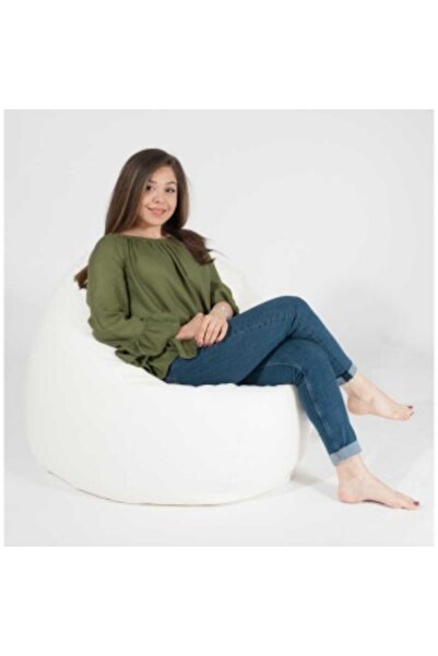 Pufrelax Fotoliu Relaxo Xl, Material Piele Ecologică - Alb