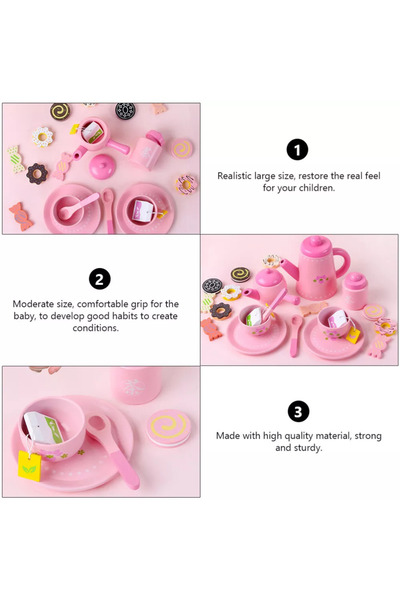 Yelajoy 13-Pieces Princess Kid Kitchen Tea Playset Set, With Accessories, Safe, Washable, Toys for 3+