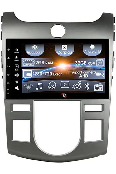 navi-it Navigatie dedicata Kia Forte Cerato 2008-2013, Black, 2GB RAM 32GB ROM, Quad Core, Display 9" IPS Fu