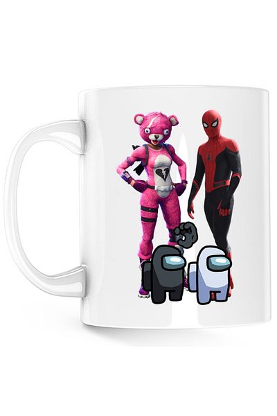 OEM Cana Fortnite Pink Rabbit Skin Easter Event Spiderman Cool, alba, 330 ml