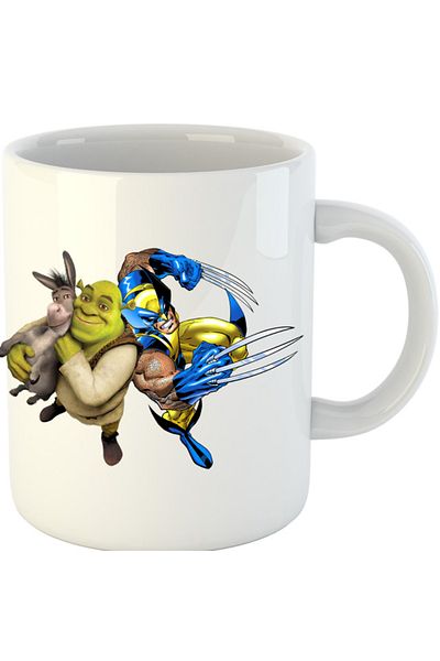 OEM Cana Shrek Wolverine Donkey Marvel Comic Books, alba, 330 ml