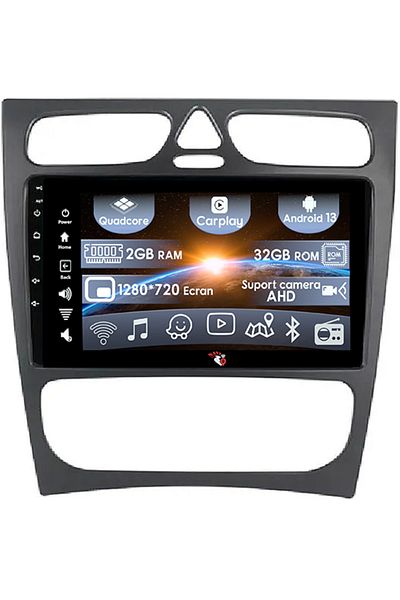 navi-it Navigatie dedicata Mercedes C Class W203 CLK W209 ( 2000 - 2005 ), 2GB RAM 32GB ROM, Quad Core, Disp