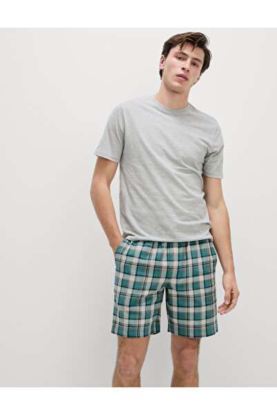 Marks & Spencer Saf Pamuklu Desenli Şort