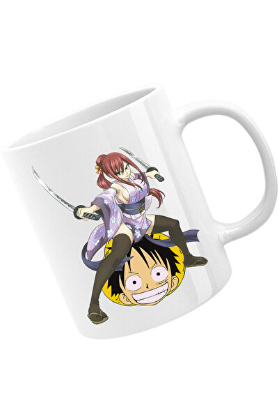 OEM Cana Fairy Tail Erza Scarlet One Piece Luffy Anime Couple, alba, 330 ml