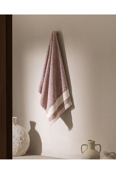 Madame Coco Πετσέτα μπάνιου Brest 100% βαμβακερή - σκόνη - 75x150 cm
