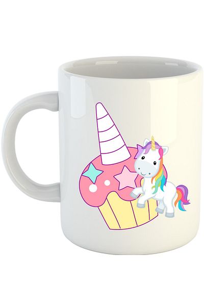 OEM Cana Unicorn Squad Muffin Colorful Luck, alba, 330 ml