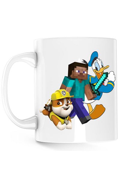 OEM Cana Minecraft Paw Power Donalt Duck Steve Gameplay, alba, 330 ml