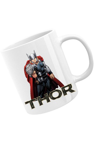 OEM Cana Thor Logo Hammer Avangers Universe Hero Gods Earth, alba, 330 ml