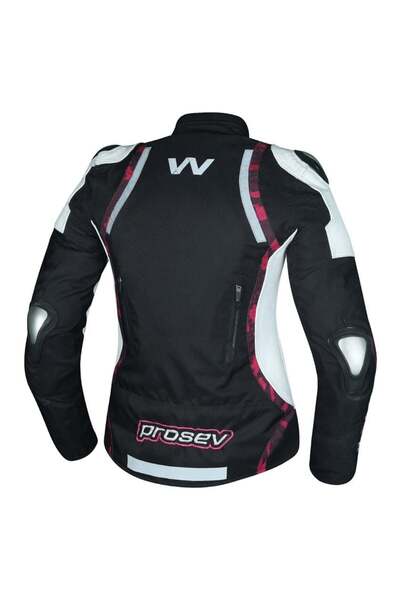 Prosev W51A 4 Seasons Rose Leather Coat White (L)