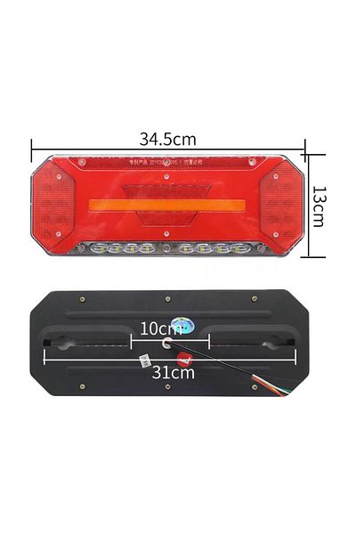 BGRJ Automotive 34cm LED taillights, trailer taillights, triple LED car lights, dynamic signaling
