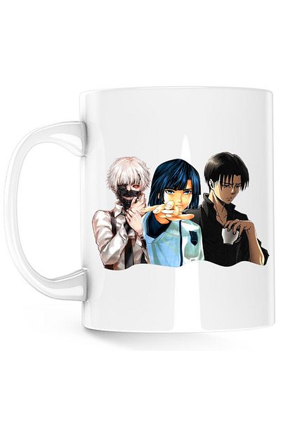 OEM Cana Hikaru no Go Attack on Titan Levi Tokyo Ghoul Kaneki Akira Coffee, alba, 330 ml