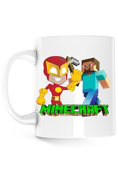 OEM Cana The Flash Minecraft Steve Super Hero, alba, 330 ml