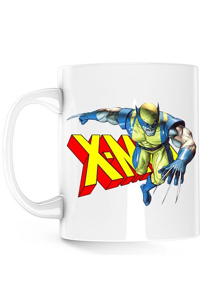 OEM Cana Wolverine X-Men Logo Superpower Hero, alba, 330 ml