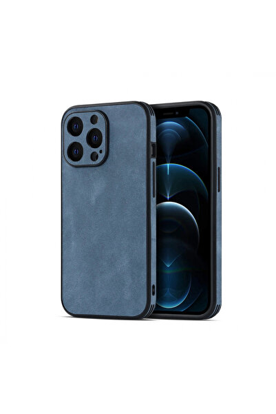 Apple Protective Leather Case with MagSafe for iPhone 12, Blue