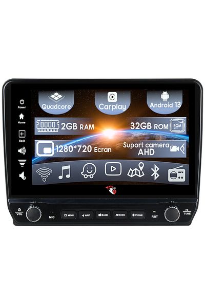 navi-it Dedicated navigation Touareg 2003-2010 with rotary buttons model 2024, 9 Inch, 2GB RAM 32GB ROM, Quadc