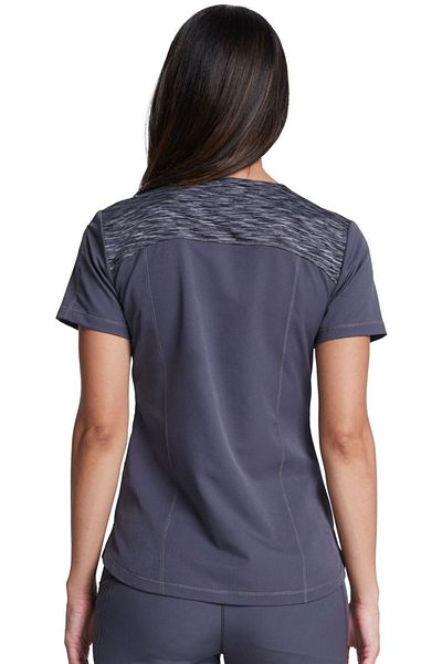 Dickies Medical Dynamix Women's Medical Gown - Pewter/Red | Dickies Uniform Size: S