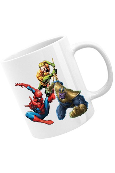 OEM Cana Spiderman Aquaman Thanos Save Earth, alba, 330 ml