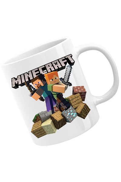 OEM Cana Minecraft Fight Loot Bow Sword Beginner Material, alba, 330 ml