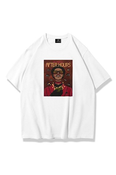 Trendiz Unisex The Weeknd After Hours Tshirt Λευκό