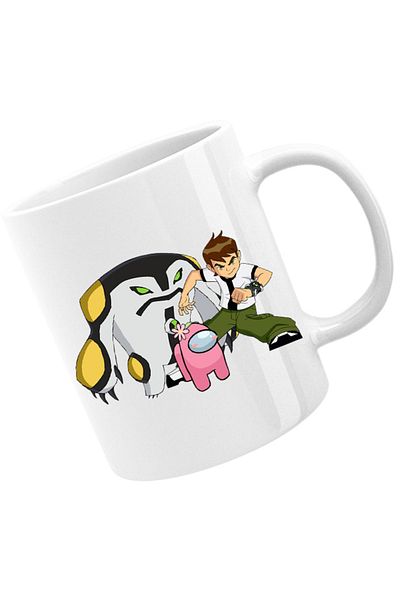 OEM Cana Among Us Flower Cute Ben 10 Monster Transform Teen, alba, 330 ml