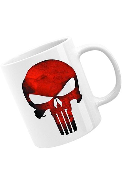OEM Predator Punisher Skull Daredevil Mug, white, 330 ml