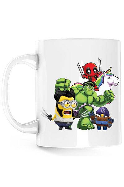 OEM Cana Wolverine Minions Hulk Brawl Stars Deadpool, alba, 330 ml