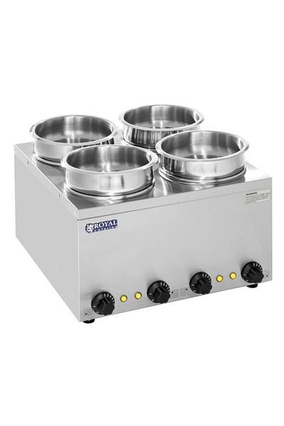 Royal Catering Bemar elektryczny podgrzewacz do zupy 600W 230V 4 x 3.8L