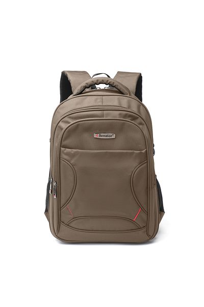 Senator Backpack 18 Inch Unisex Nylon Lightweight Water Resistant Travel Daypack KH8105 Beige