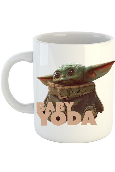 OEM Cana Baby Yoda Small Star Wars, alba, 330 ml
