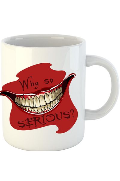 OEM Cana Joker Why Serious Smile Horror, alba, 330 ml