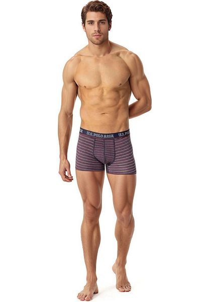 U.S. Polo Assn. U.S. Polo Assn. Men's 3 Boxer Set - Burgundy Navy and Printed Cotton Underwear