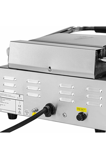 Royal Catering Grill kontaktowy elektryczny ryflowany 23 x 22 cm 1800 W
