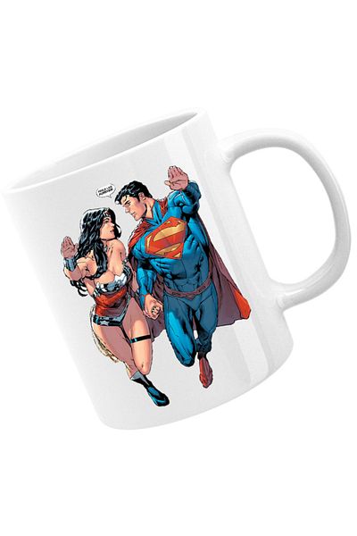 OEM Cana Wonder Woman Superman Lovers Superpowers American Heroes, alba, 330 ml
