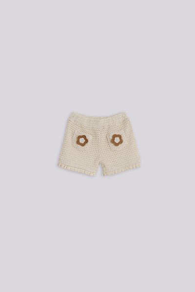Layette Baby Girl Ecru Shorts