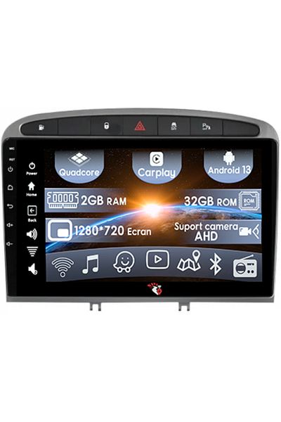 navi-it Navigatie dedicata Peugeot 408 2008-2020, gri, 2GB RAM 32GB ROM, Quad Core, Display 9" IPS Full HD,