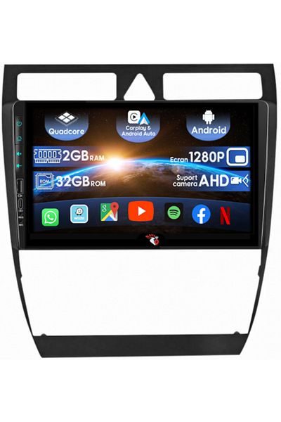 navi-it Navigatie dedicata Audi A6 1997-2004, USB&Butoane fizice frontale, Android 13, Wireless Carplay si A