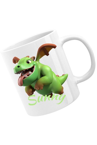 OEM Cana Clash of Clans Mini Dinosaur Happy Flying Positive Energy, alba, 330 ml