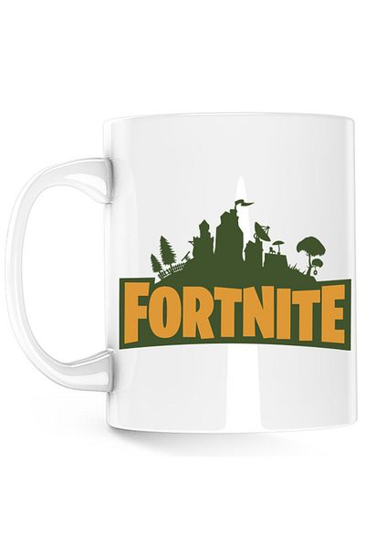 OEM Cana Fortnite Logo Battle Royale Weapons Characters Loot, alba, 330 ml