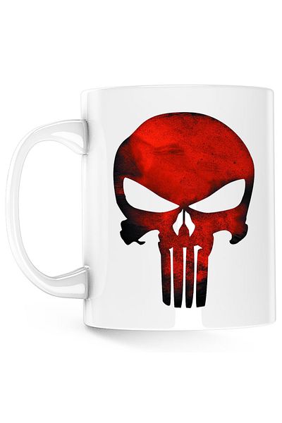 OEM Predator Punisher Skull Daredevil Mug, white, 330 ml