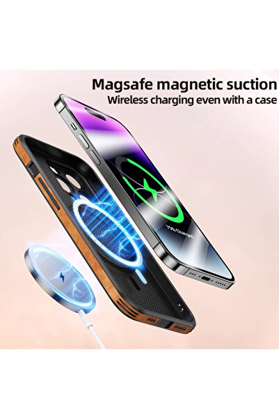 Apple -Leather Protective Case with MagSafe for iPhone 13 Pro Max, Brown