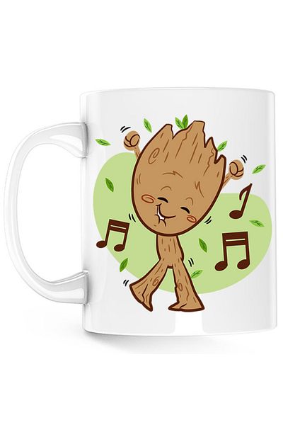 OEM Cana Baby Groot Music Love Dance Marvel, alba, 330 ml